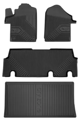 Image de Tapis de sol en caoutchouc pour Mercedes-Benz Vito III 2014- (monospace) – 4 pièces, noirs, sur mesure