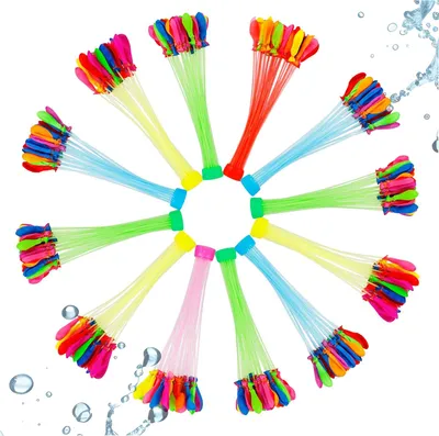 Produktbild von 444x Wasserbomben Selbstschließend bunt - Reißfest & Schnell befüllbar - Für Kinder & Erwachsene - Luftballons
