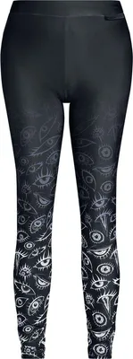 Produktbild von Gothicana by EMP Damen schwarze Leggings aus Jersey mit figurbetontem Schnitt XXL