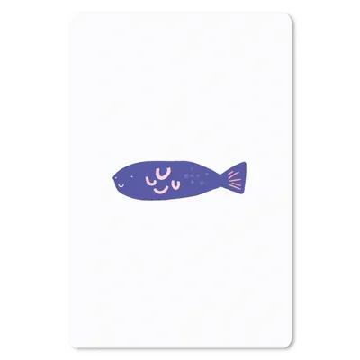Produktbild von MuchoWow® Mauspad Mousepad Fisch - Lila - Pastell 40x60 cm - Mousepads - Maus Mat - Pad - Mausunterlage - Schreibtisch Accesoire
