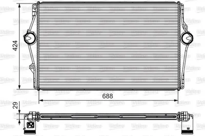 Produktbild von VALEO 818283 Ladeluftkühler LLK für VOLVO V70 II (285) Turbo Intercooler