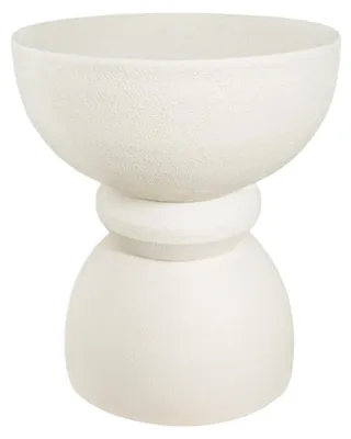 Immagine prodotto di Tavolino moderno Rebecca Mobili Kaolin 42,5x35x35 cm MGO bianco