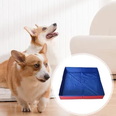 Image de Baignoire pliable en PVC pour chiens, avec surface antidérapante – baignoire non gonflable pour chiots, chats et petits animaux
