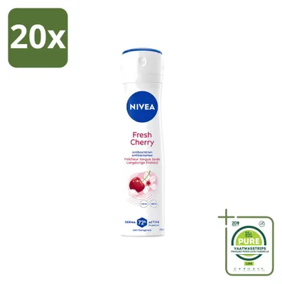 Produktbild von 20 x Nivea Anti-Transpirant Deodorant Fresh Cherry 150 ml - Großpackung - 20 Stücke