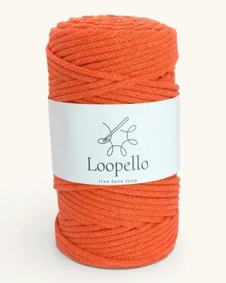 Immagine prodotto di Spago di cotone Loopello, diametro 5 mm, bobina da 100 metri – Arancione