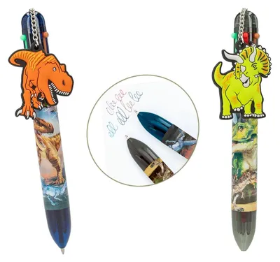 Zdjęcie produktu dla Długopis żelowy Dino World z 6 kolorami