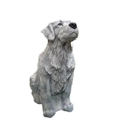 Produktbild von Golden Retriever Hund, Figur für den Garten, aus Steinguss Neu Frostfest Witterungsbeständig als Steinfigur, Tierfigur zur Gartengestaltung SO-816
