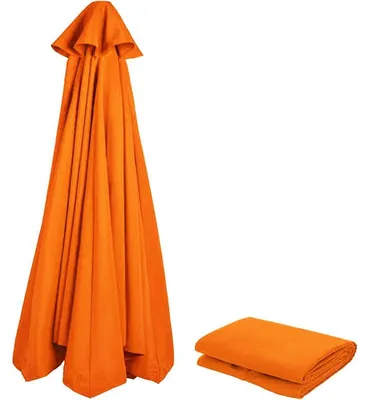 Image de Housse de remplacement pour parasol, diamètre 250 cm, 8 baleines, couleur anthracite, protection UV 80, imperméable, en polyester