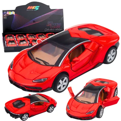 Immagine prodotto di Luci delle porte con apertura in metallo per auto sportive Suoni rossi 1:32