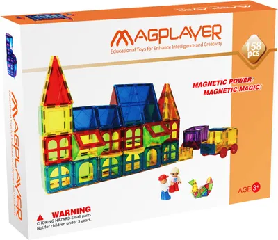 Obrázek produktu pro 3D magnetická stavebnice - 158 prvků