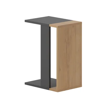 Zdjęcie produktu dla DECORTIE Zetti C-model stolik boczny - dąb+antracyt 40 x 30 x 57 cm