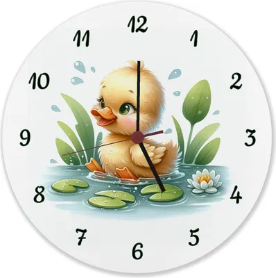 Produktbild von Planschente Ente Wanduhr aus Alu