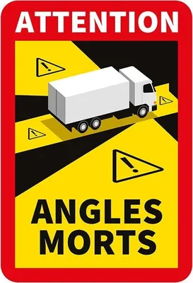 Produktbild von Aufkleber „Achtung Angles Morts!“ LKW