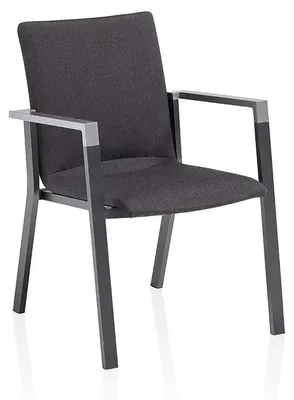 Produktbild von Kettler Stapelsessel RASMUS, Aluminium Anthrazit / Sunbrella (100 % Polyacryl) Sooty, Alu-Armlehnen