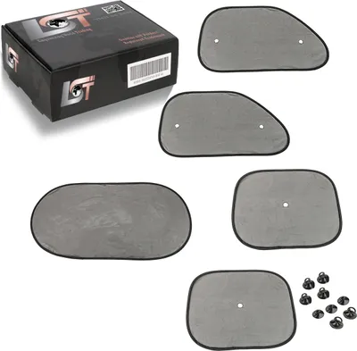 Produktbild von Universal Auto Sonnenschutz Set 5 Teilig UV-Schutz durchsichtig Abdeckung Kfz