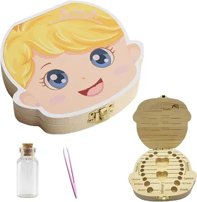 Obrázok produktu pre Krabička na mliečne zuby, drevená, bezpečná, praktický darček k narodeniu, pre deti
