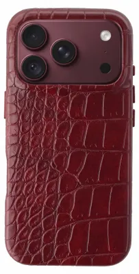 Productafbeelding van Selencia Croco Backcover met MagSafe voor de Apple iPhone 18 Pro / 17 Pro - Burgundy