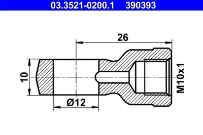 Produktbild von ATE Ringstutzen Rohrleitung 03.3521-0200.1 32,0mm 12,0mm