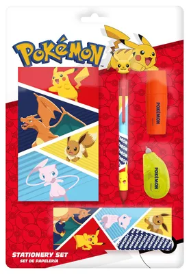 Productafbeelding van Pokémon schrijfwarenset met notitieboek, 5-delig, schoolset