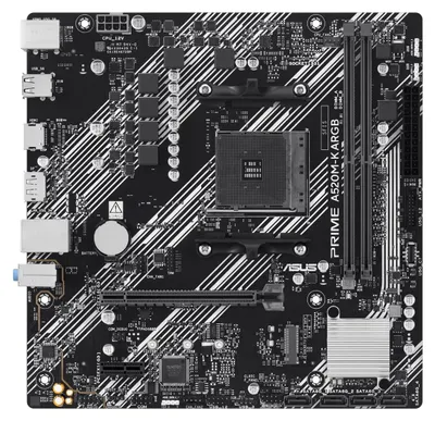 Produktbild von ASUS PRIME A520M-K ARGB, AMD, Sockel AM4, AMD Ryzen 5000 Series, AMD Ryzen 4000 Series, AMD Ryzen 3000 Series, Sockel AM4, DDR4-SDRAM, 64 GB