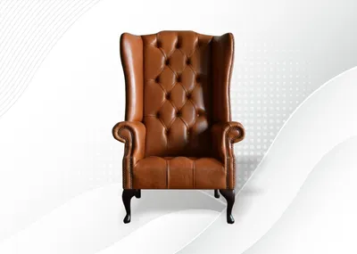 Obrázok produktu pre Kreslo Chesterfield kožené krídlové kreslo jednomiestny nábytok obývacia izba moderný luxus