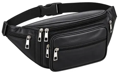Produktbild von Gürteltasche Leder 6 Taschen Bauchtasche Hüfttasche Wanderrucksack