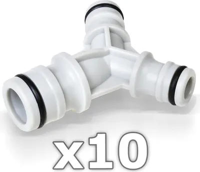 Produktbild von 10 x 3-Wege-Schlauchkupplung 2x1/2 + 3/4 Steckverbinder