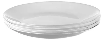 Produktbild von Epewex Weiße Glas Teller Flach 6er Set 25.5 cm