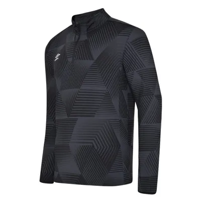 Immagine prodotto di Umbro - Top corto con zip "Maxium" per uomo - Allenamento UO1060 (XL) (Nero)