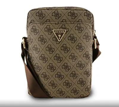 Produktbild von Guess Umhängetasche 4G Muster Dreieck Logo Tasche 8 Zoll Braun One Size
