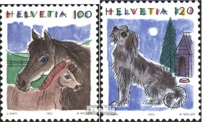 Produktbild von Briefmarken Schweiz 1993 Mi 1491-1492 (kompl.Ausg.) gestempelt Freimarken