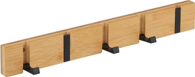Obrázek produktu pro Relaxdays 10050932_8059, Vnitřní, Univerzální háček, Bamboo, Černá, Hliník, Bamboo, Lepicí páska, 5 kg