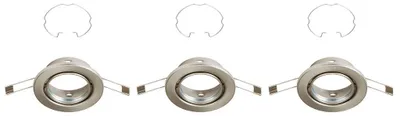 Immagine prodotto di Luce da incasso LED BRILONER LEUCHTEN RENG, IP23, nichel opaco, metallo, incl., 3x GU10, set di 3, Ø 8,6 cm