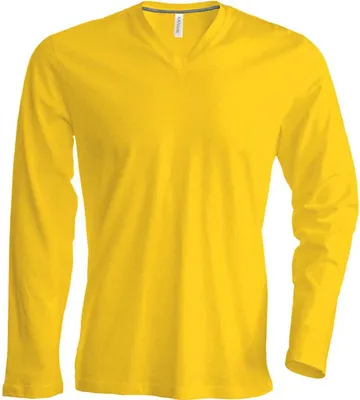 Produktbild von Kariban Herren Langarmshirt Longsleeve Longline T-Shirt Sweatshirt, Größe:XL, Farbe:Gelb