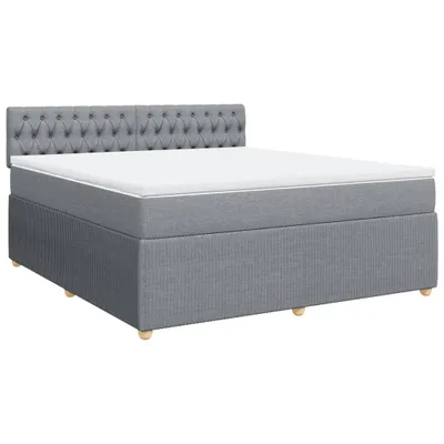 Produktbild von vidaXL Boxspringbett mit Matratze Hellgrau 180x200 cm Stoff