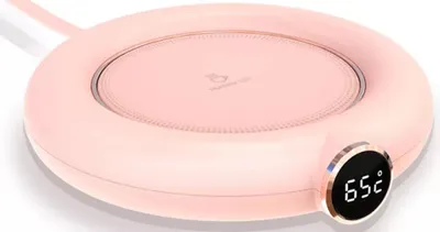 Produktbild von Tassenwärmer Elektrisch mit 3 Temperatureinstellungen und Auto-Aus Intelligenter Elektrischer Kaffeewärmer Tassenwärmer USB,(Rosa)