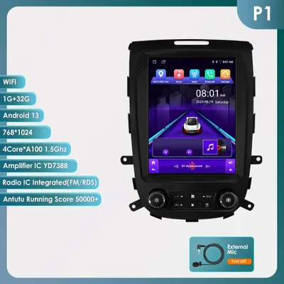 Image de Autoradio - Lecteur multimédia - Système de navigation - Radio compatible CarPlay - Android Auto - Écran tactile de 9,7 pouces