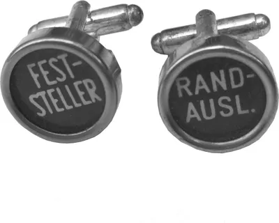 Produktbild von Feststeller Randausl. Manschettenknöpfe Schreibmaschinentaste Miniblings Vintage