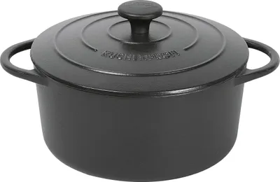 Produktbild von KÜCHENPROFI Bratentopf Gusseisen mit Deckel 4,2 l Ø24cm schwarz