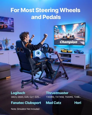 Image de Support pour volant de course réglable et pliable pour Logitech G923, G920, G29 et G27
