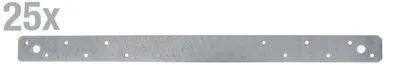 Immagine prodotto di Alberts 824396 Connettori piatti, zincati, 400 x 30 x 2 mm, set da 25