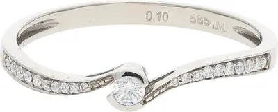 Produktbild von Ring Weißgold 585 Brillant JL10-07-0077 JuwelmaLux Größe 50