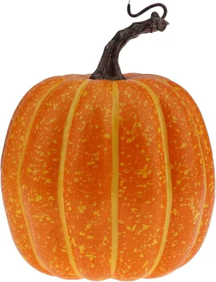 Produktbild von Künstlicher Deko-Kürbis Realistisches Herbstdekor Orange 15 cm