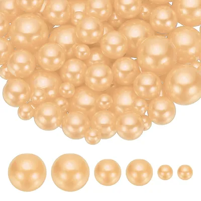 150 Kunststoff-Perlen 8/14/20 mm, Vasenfüllung, Champagner