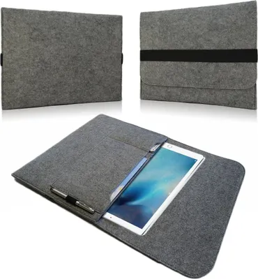 Produktbild von Schutz Hülle für Apple iPad Pro 12,9 Tasche Filz Sleeve Schutzhülle NotebookFarben:Hell Grau