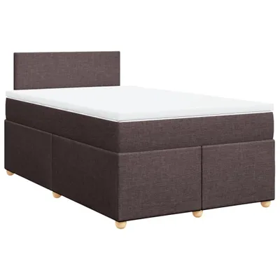 Produktbild von vidaXL Boxspringbett mit Matratze Dunkelbraun 120x200 cm Stoff