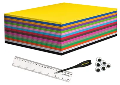 Obrázek produktu pro EVA pěnové desky, 30 kusů, rozměry 23 x 30,5 cm, 15 barev, tloušťka 2 mm, vhodné pro tvoření a modelování