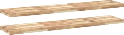 Produktbild von vidaXL Schweberegale 2 Stk. 160x30x4 cm Massivholz Akazie Unbehandelt