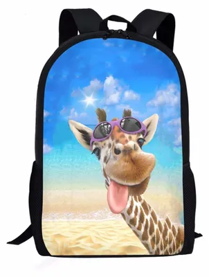 Image de Solidchoice - Sac à dos pour enfants avec motif girafe, grande capacité