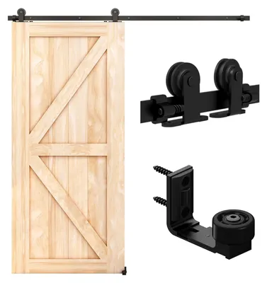 Produktbild von Zubehör-Set für Schiebetüren – inklusive verstellbarer Unterführungsschiene – 152 cm